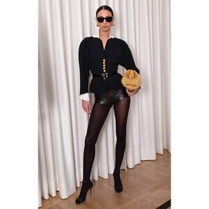 NEW ELIF jerry krep jacket in black